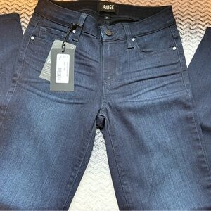 PAIGE Verdugo Crop Mid-Rise Ultra Skinny Jeans - Indigo Blue